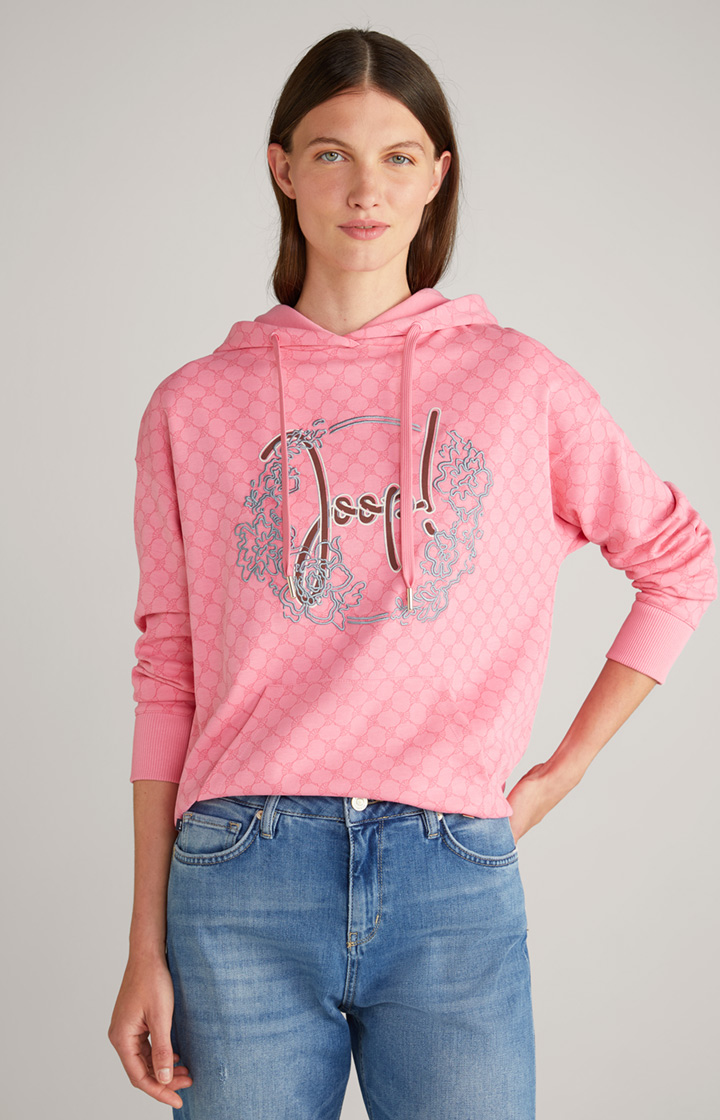 Hoodie in Pink gemustert