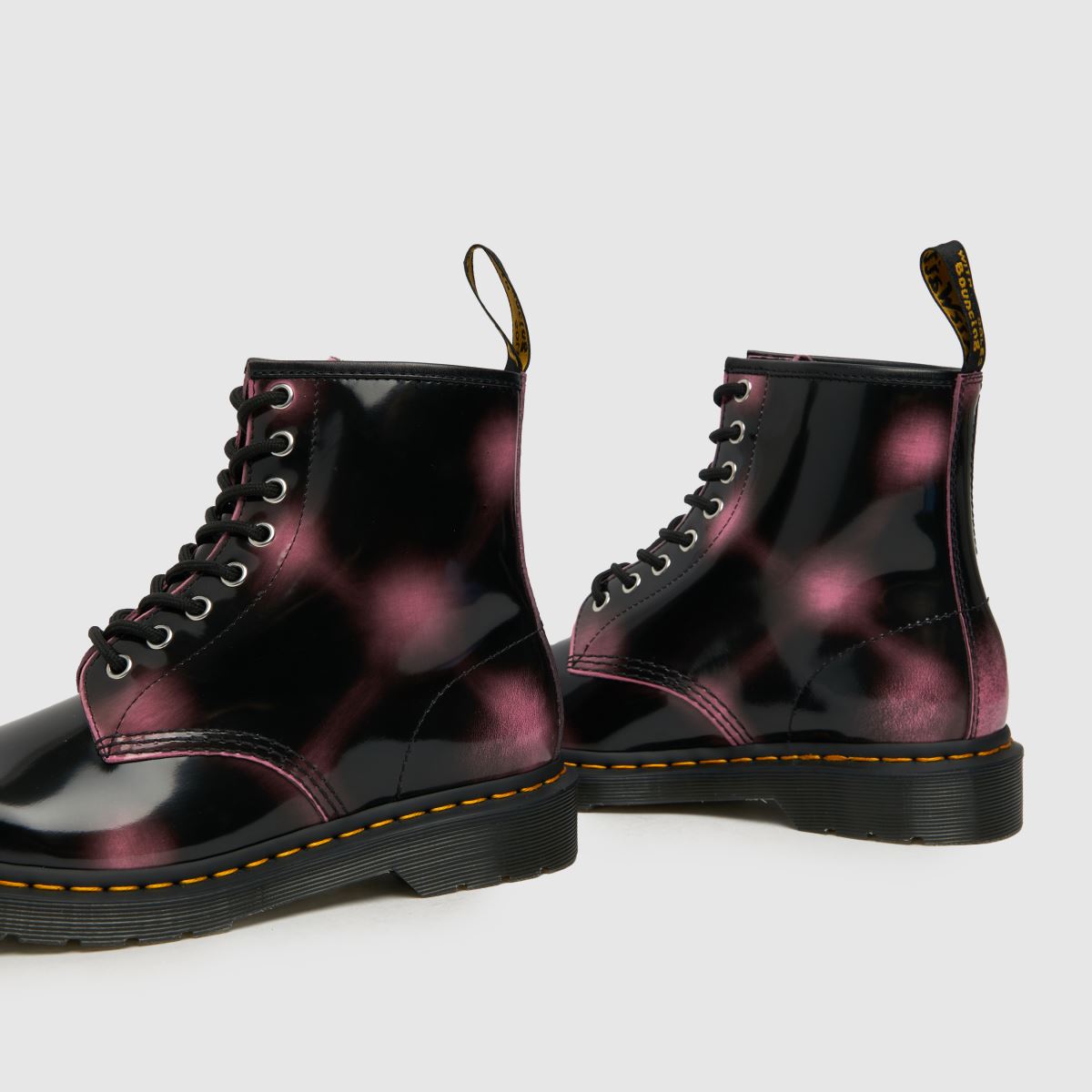 Dr Martens 1460 stövlar i svart och rosa