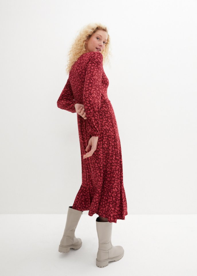 Midi-Jersey-Kleid