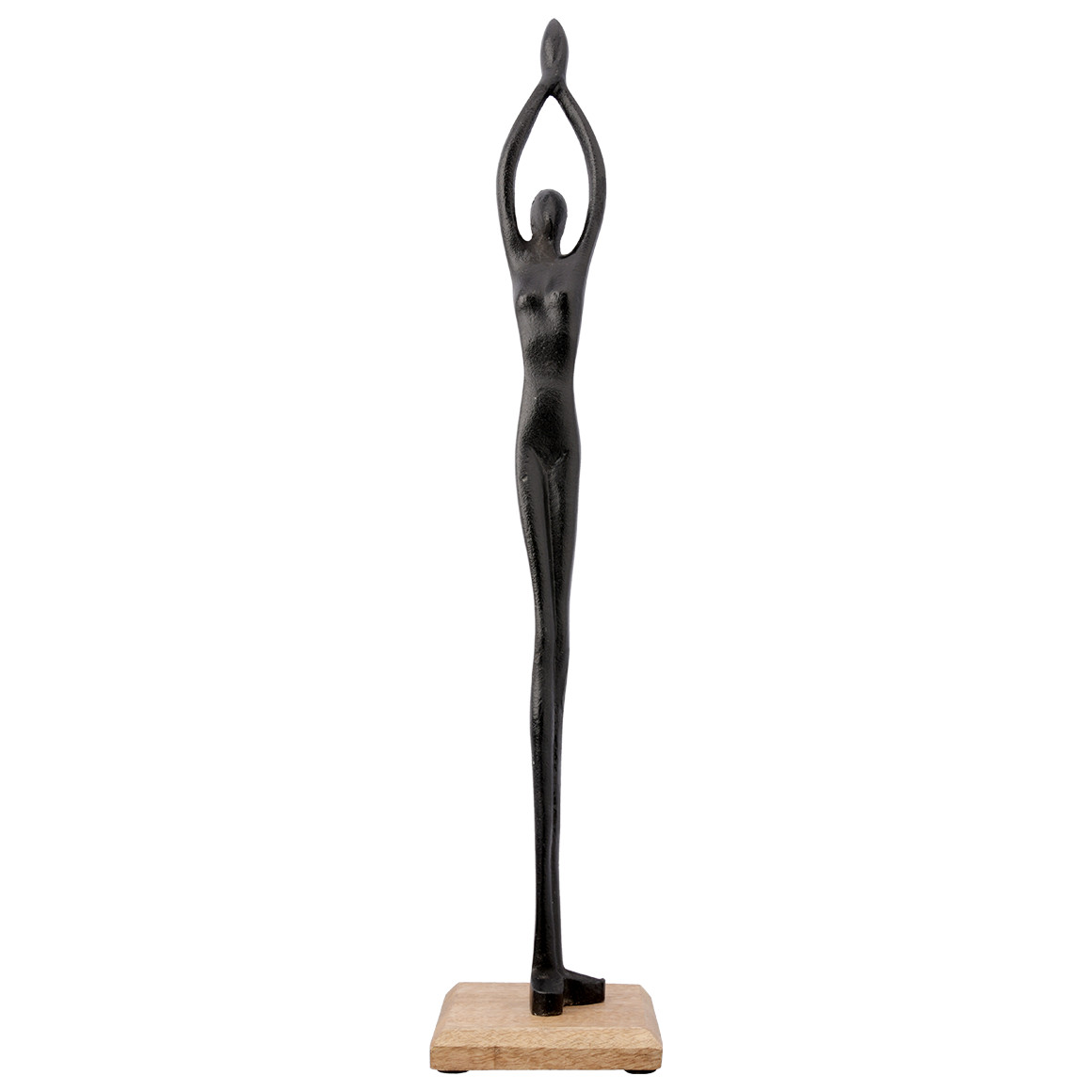 Deko-Figur Frau mit Holzfuß
