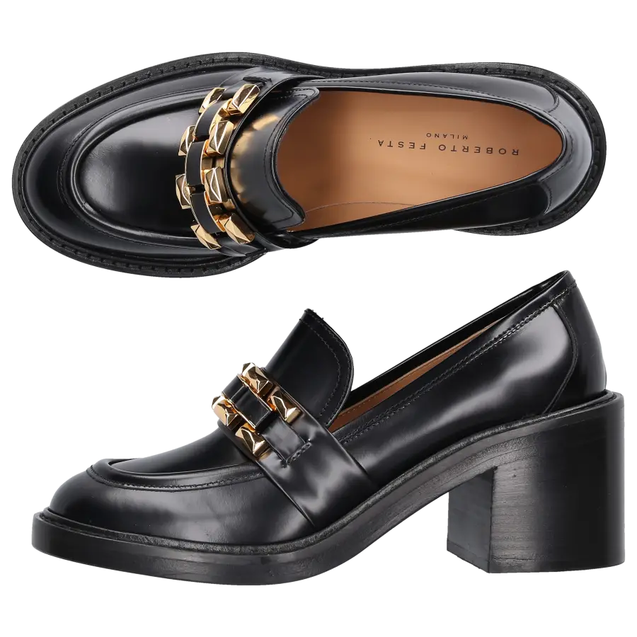 Roberto Festa - Loafer CUIR Kalbsleder - schwarz