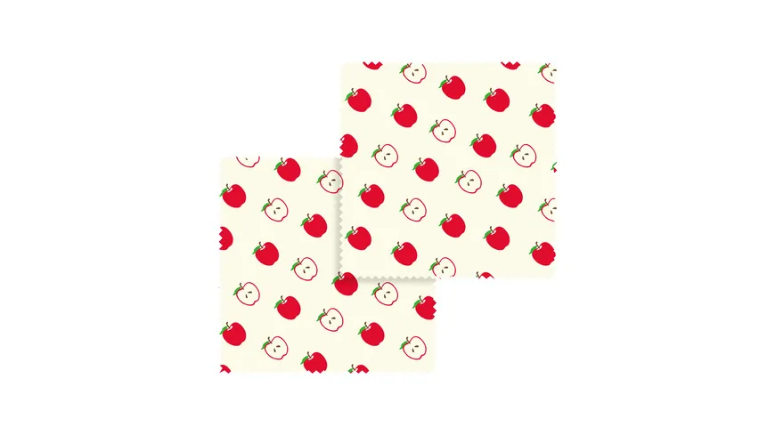 nuts Bienenwachstuch Apfel 2er Set