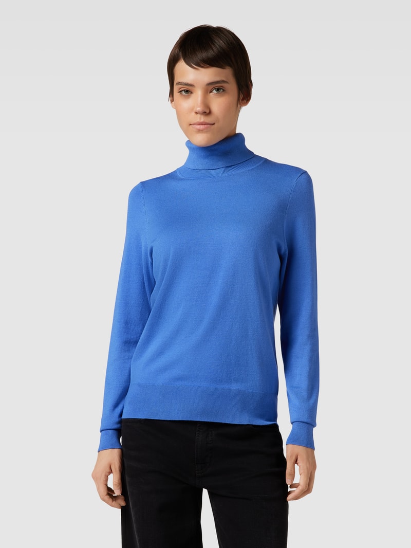 Longsleeve mit Rollkragen in royalblau
