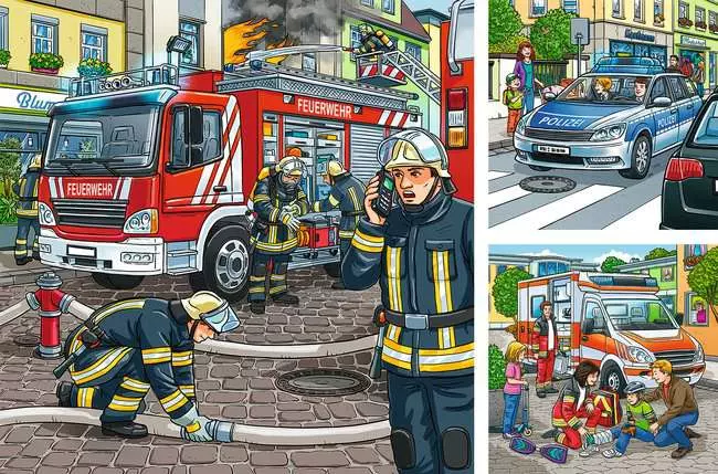 Kinderpuzzle ab 5 Jahren - Helfer in der Not - 49 Teile