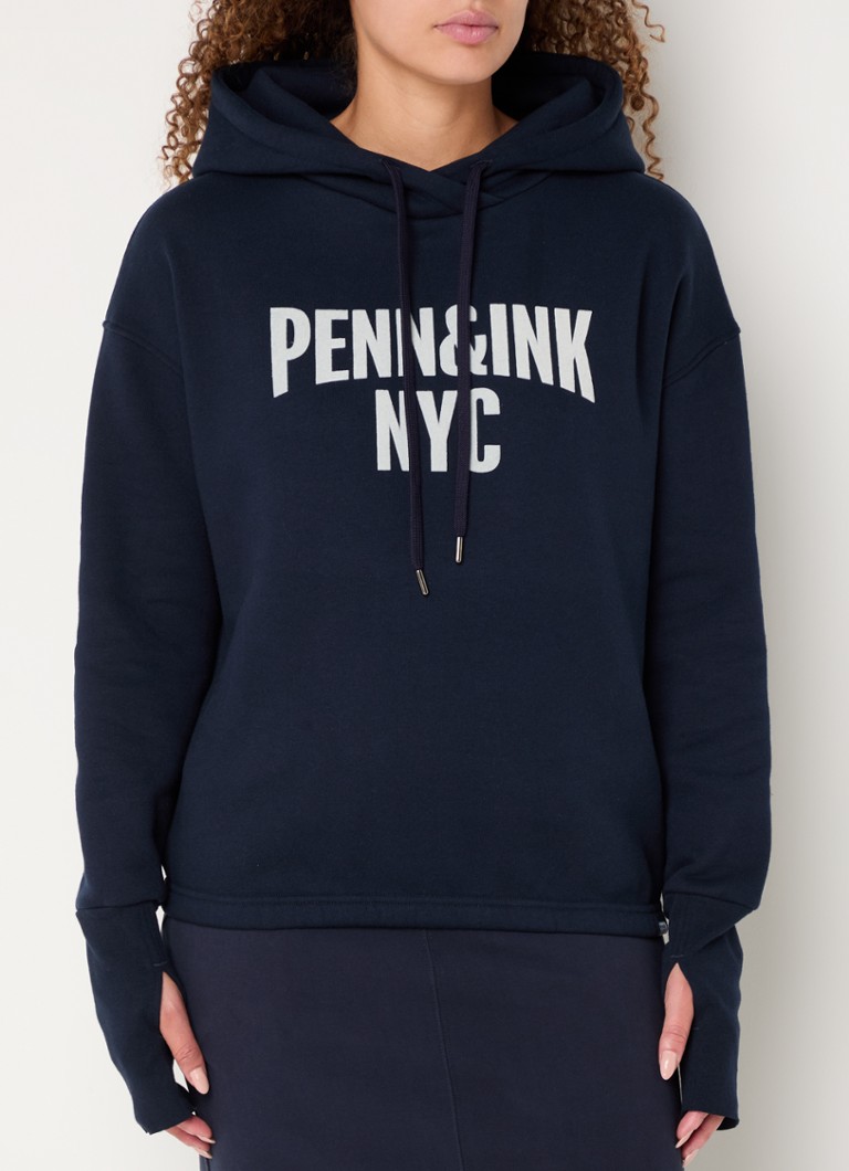 Penn & Ink  Hoodie met logoprint