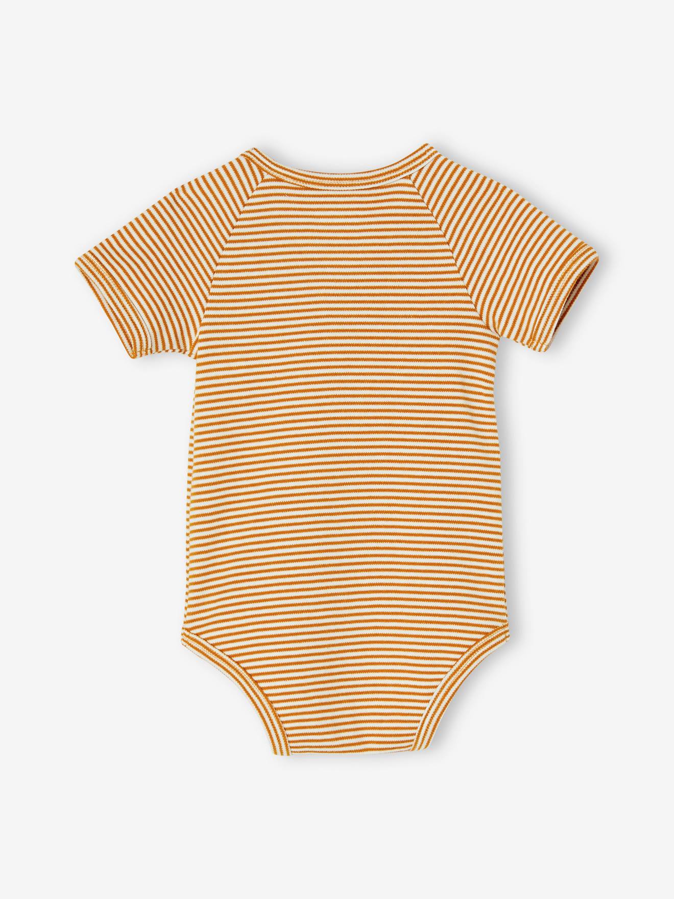 Lot de 3 bodies manches courtes bébé ouverture naissance lilas