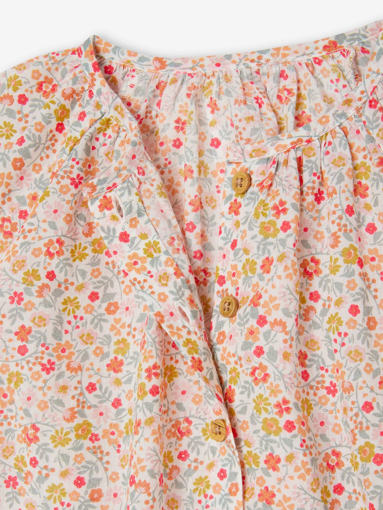 Blouse imprimée bébé écru