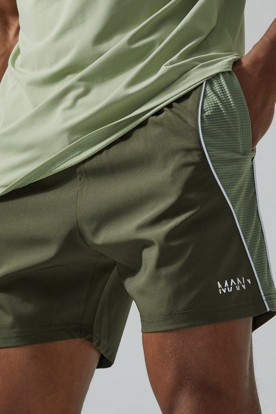 Man Active strukturierte Colorblock Mesh-Shorts