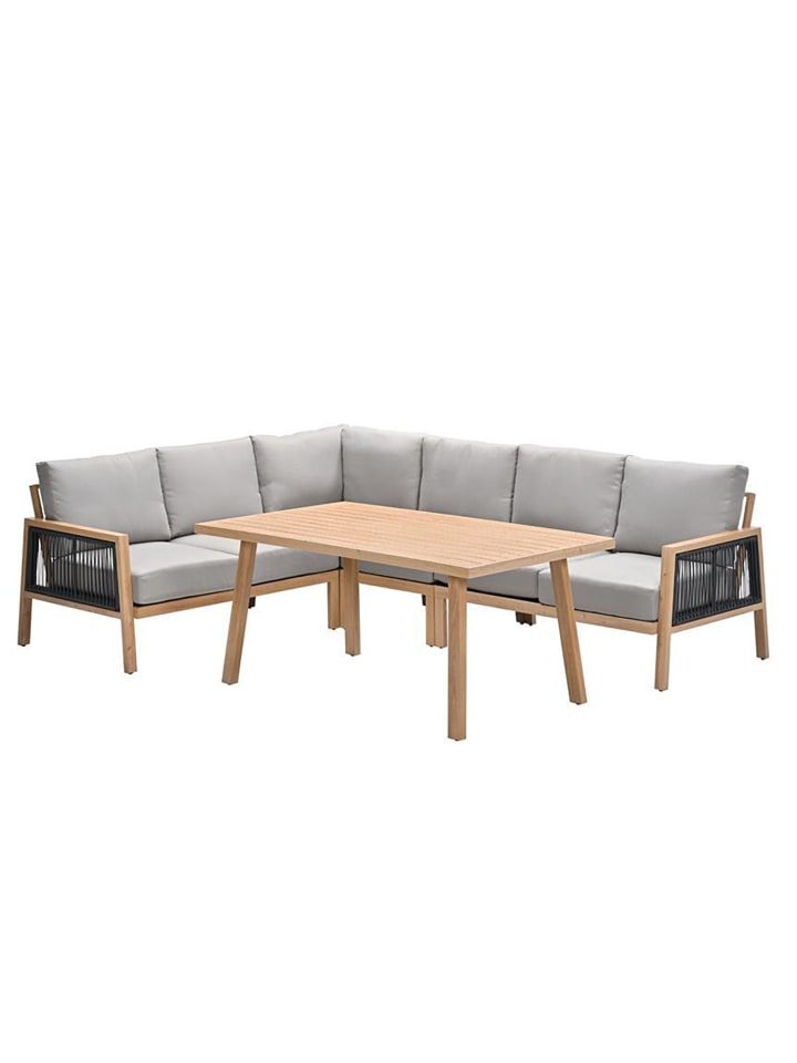 GMD Living Gartenmöbel Sitzgruppe DECALA mit Sitzbank, Dining Lounge in Teakholz Optik günstig kaufen onesize