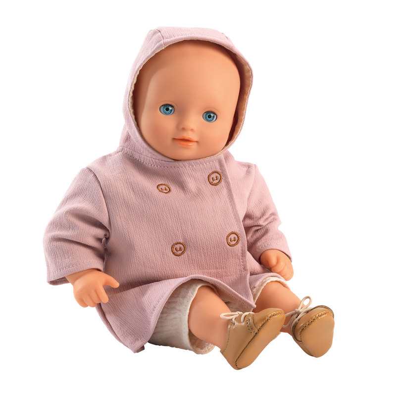 Manteau à capuche rose Poméa