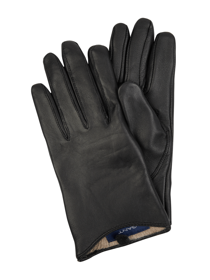 Handschuhe aus Lammleder in schwarz