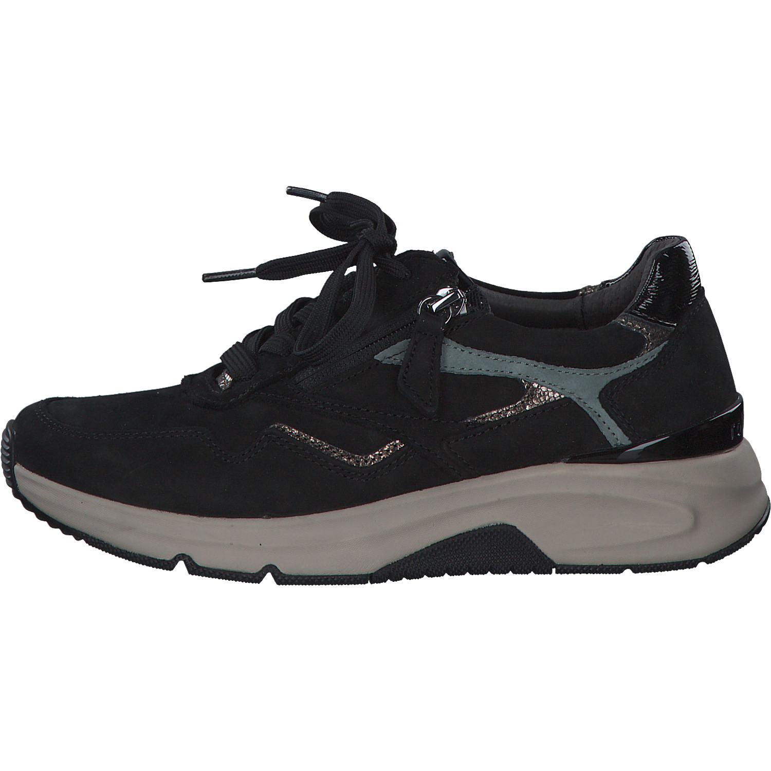 Gabor 96.896, Sneakers Low, Damen, Schwarz/Jade