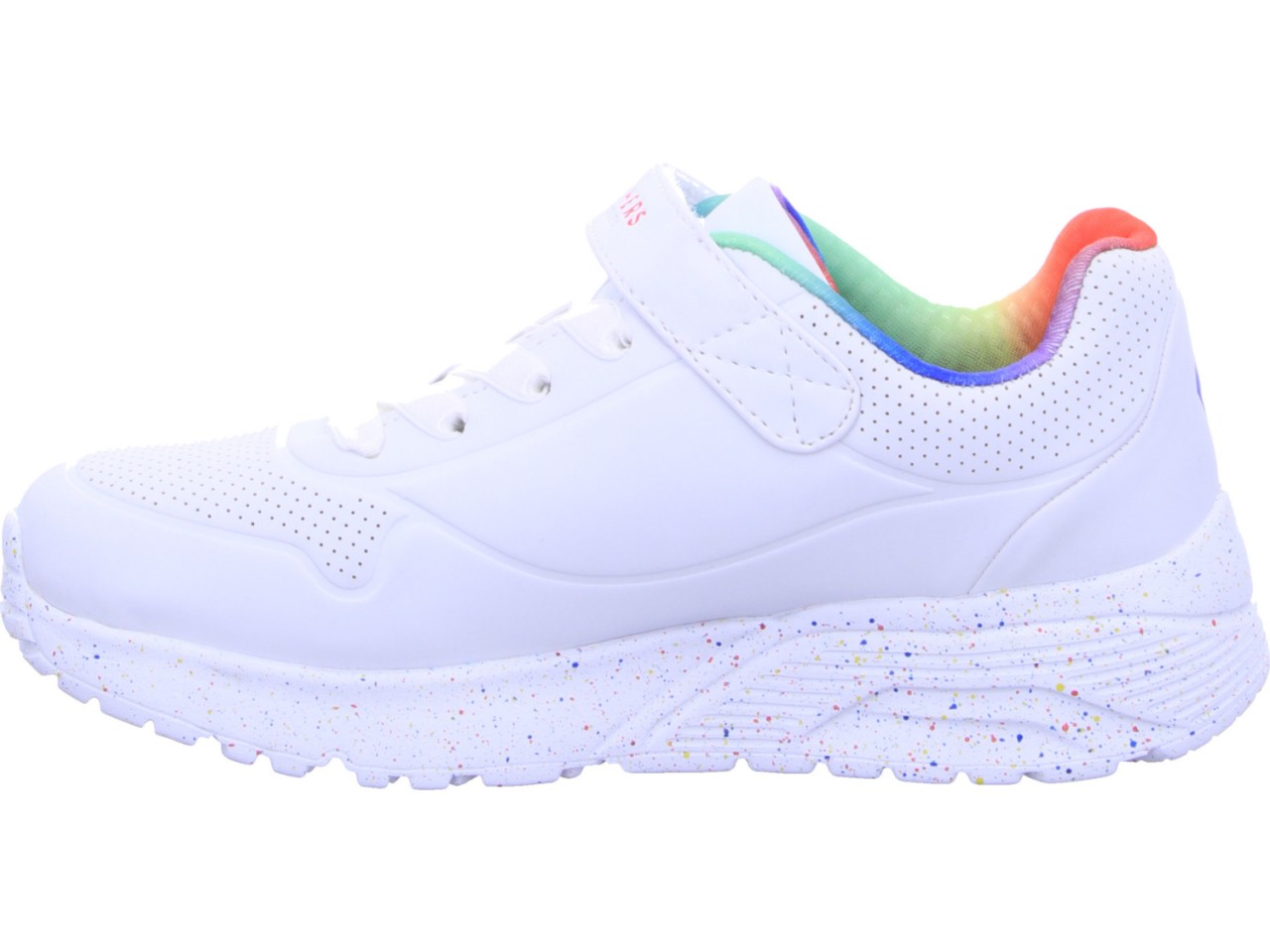 SKECHERS Mädchen Sneaker weiss Uno Lite-Rainbow Specks