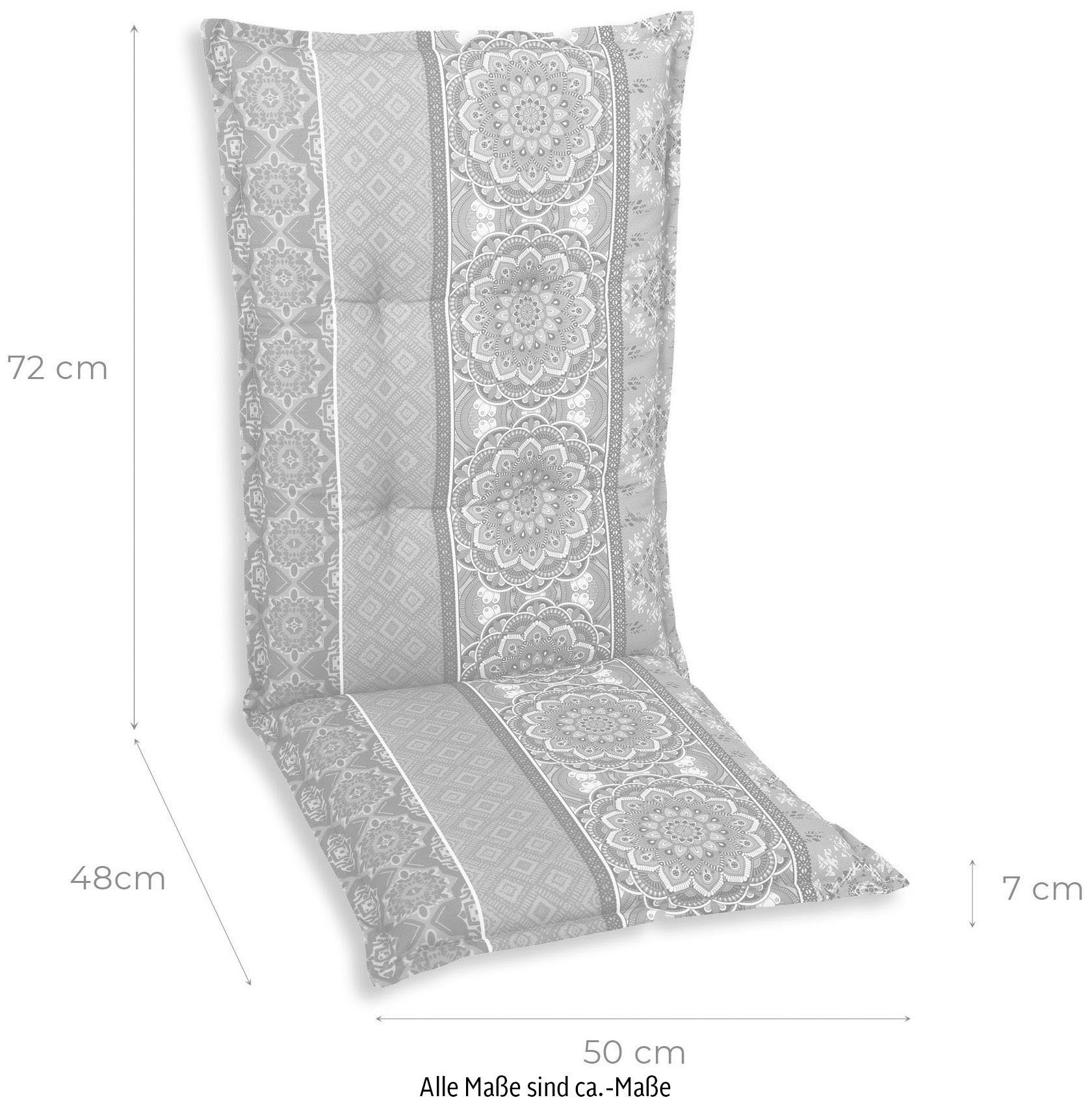 GO-DE Hochlehnerauflage, (Set, 4 Auflagen), in verschiedenen Ausführungen