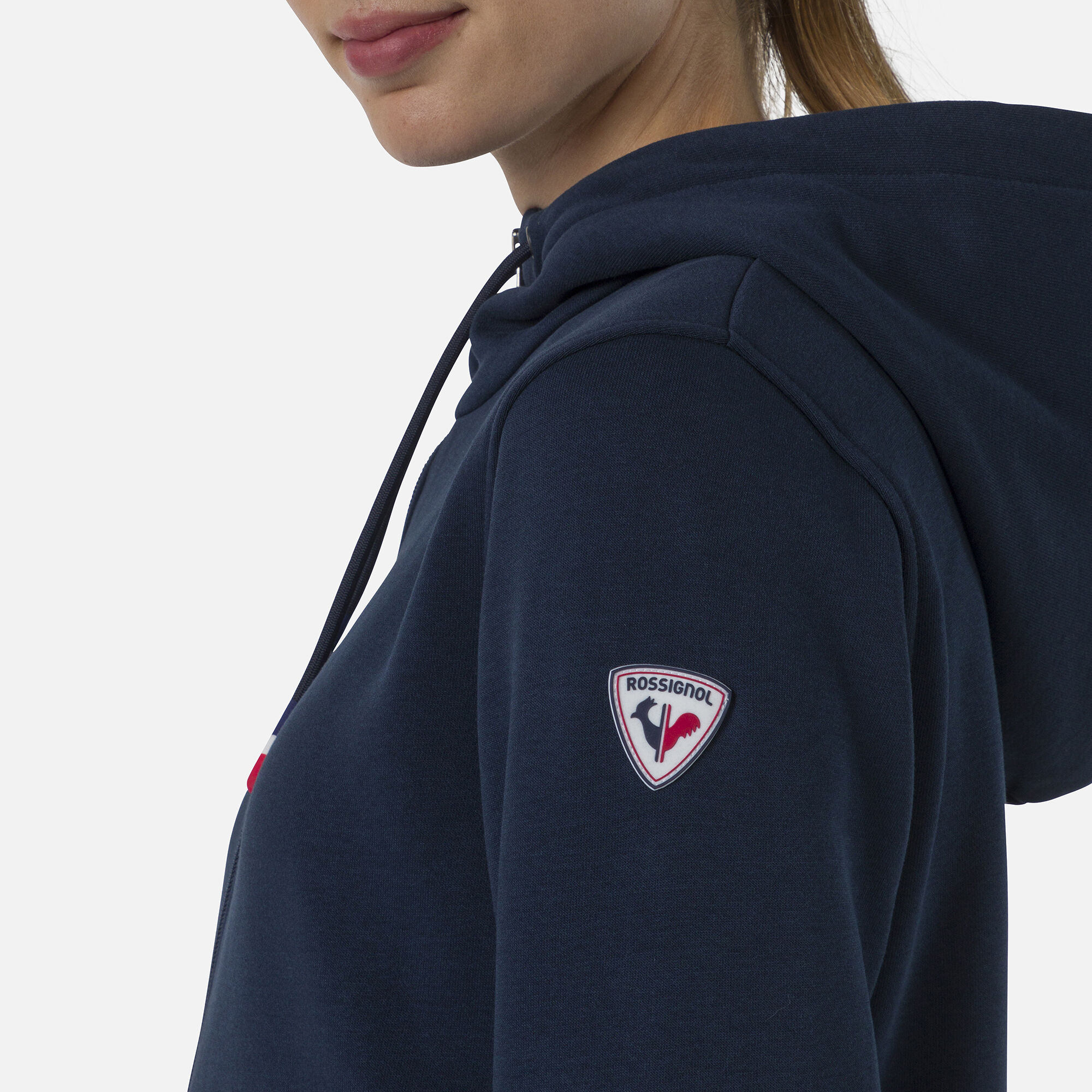 Sweat à capuche zippé molletonné Logo Femme