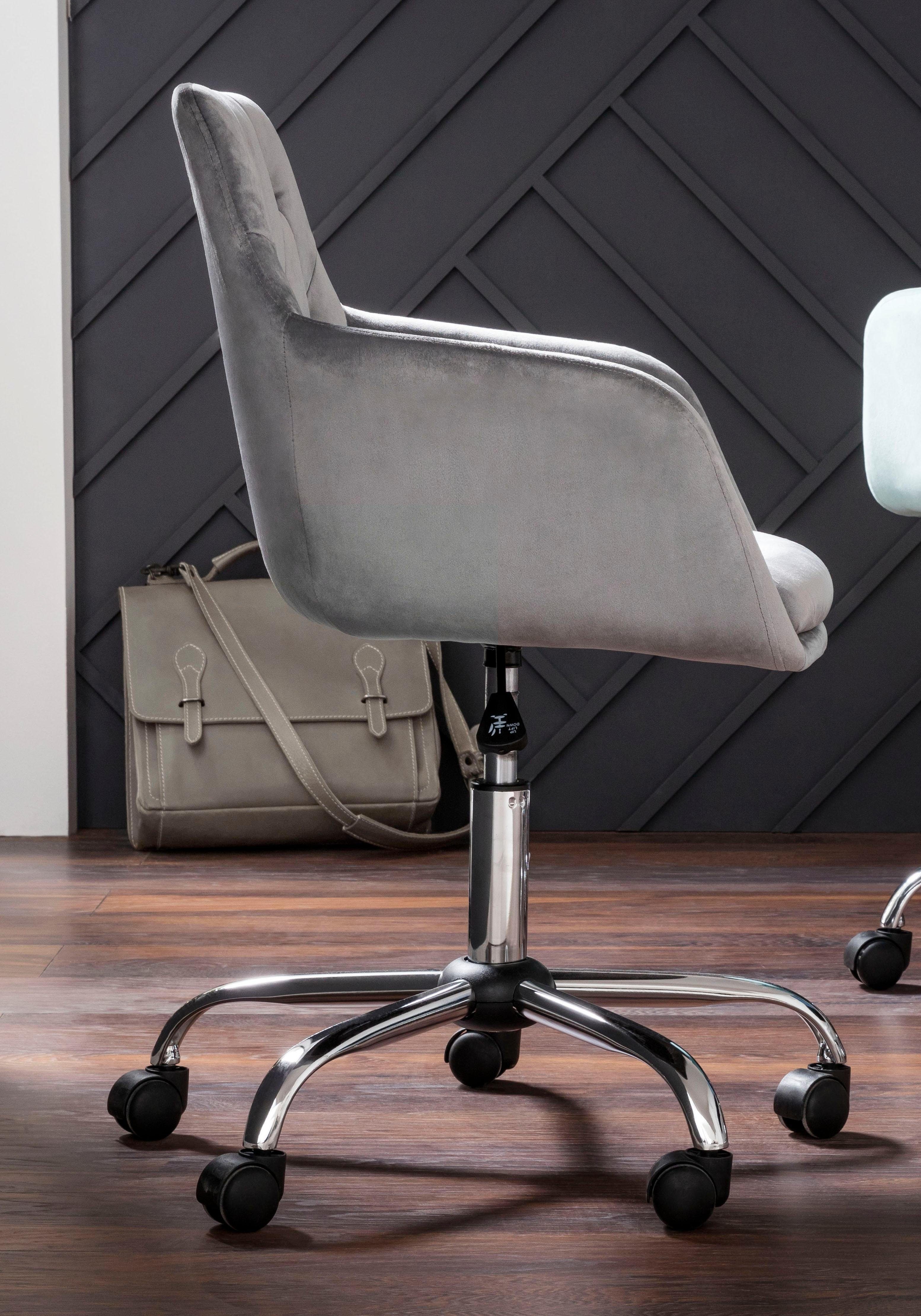 INOSIGN Bürostuhl Perry, eleganter Samtstuhl, gepolstert