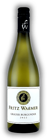 Fritz Waßmer, Grauer Burgunder, Gutswein, trocken, 2022, Baden  Fritz Waßmer, Grauer Burgunder, Gutswein, trocken, 2022, Baden   Ein klassischer Grauburgunder. Jahrgang 2022 - 0,75	 Liter - Vol 13%