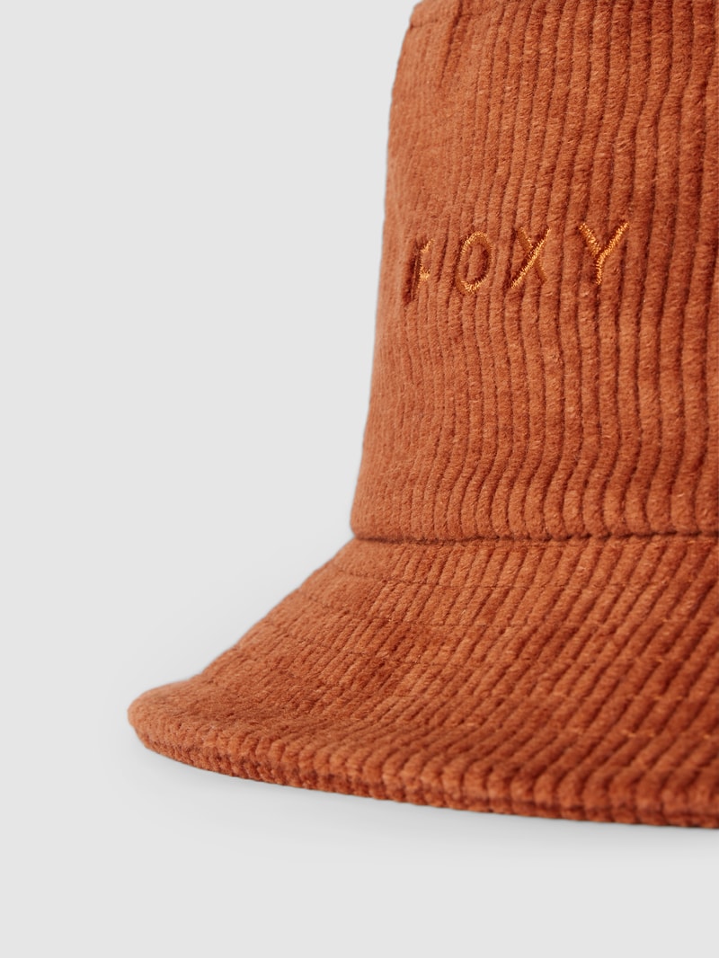 Bucket Hat in Cord-Optik in hellbraun