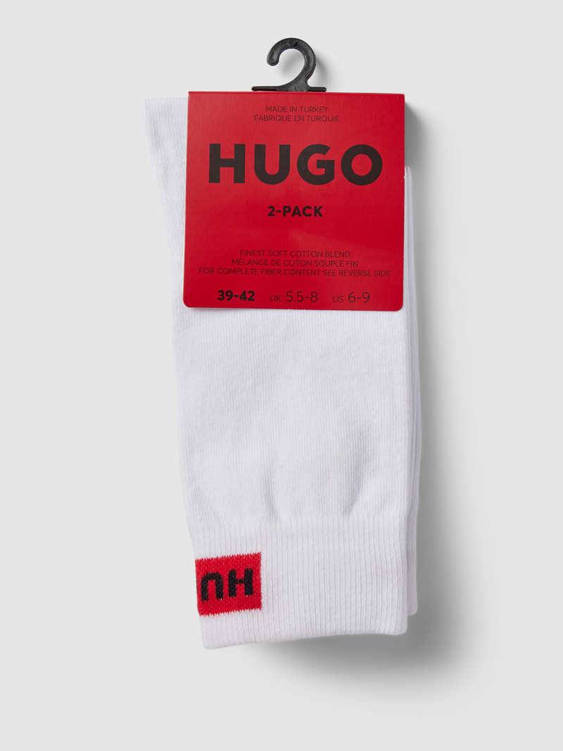Socken mit Label-Detail im 2er-Pack in weiß