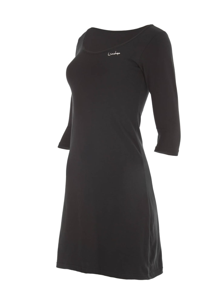 Winshape 3/4-Arm-A-Linien-Minikleid WK2 in schwarz günstig kaufen XS