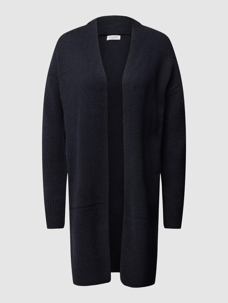 Strickcardigan mit offener Vorderseite in dunkelblau