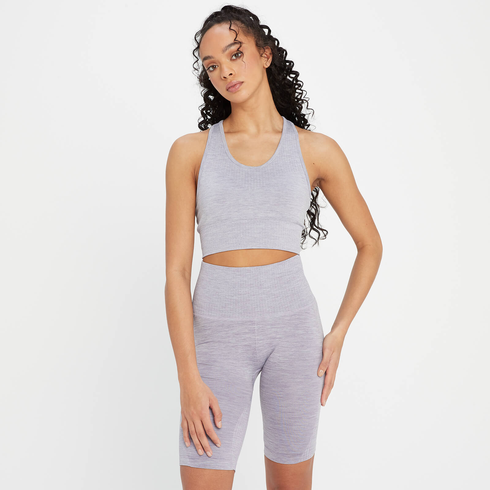 Brassière de sport sans coutures MP Composure pour femmes – Violet fumé