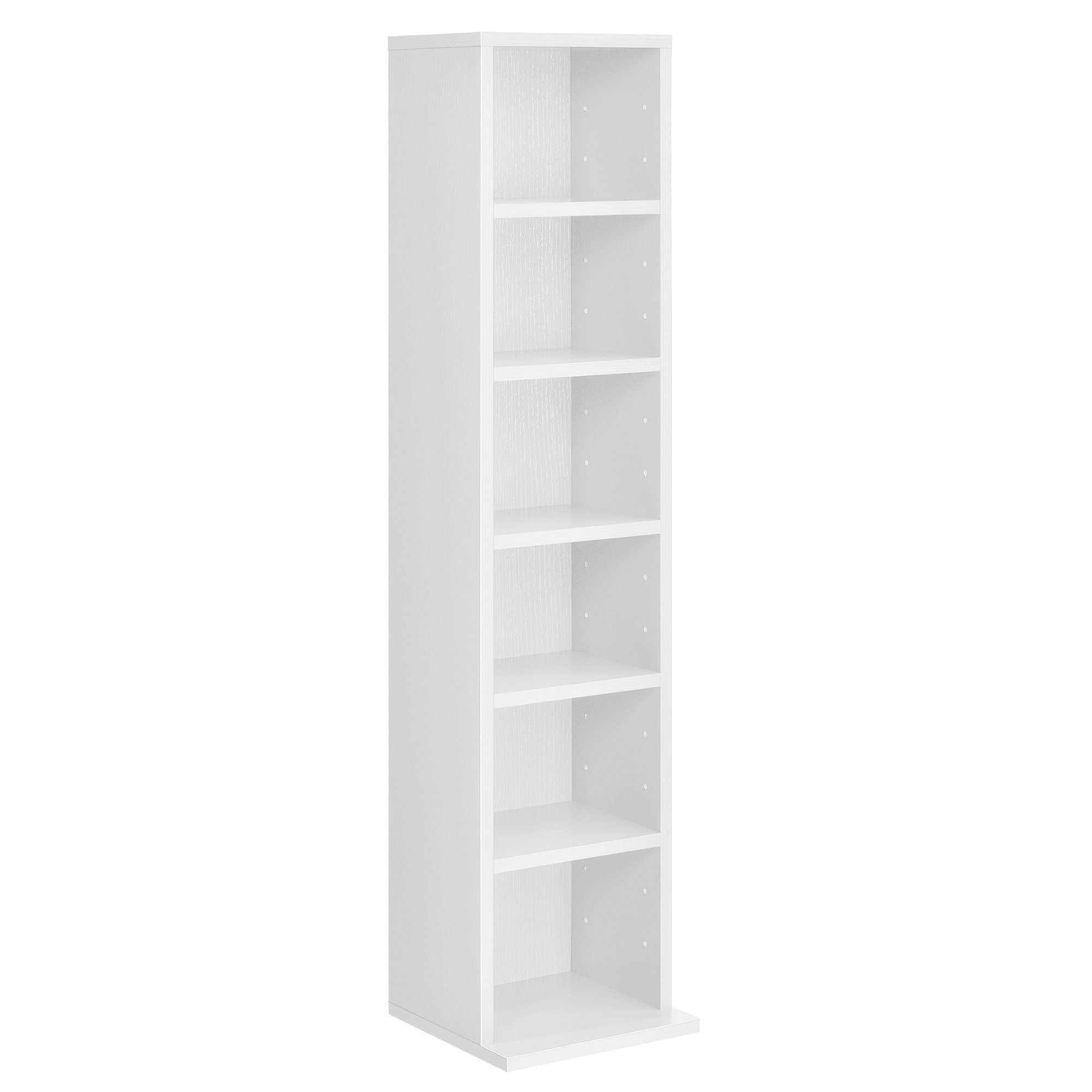 en.casa CD-Regal, Aventoft 6 Fächer Standregal Höhe 90cm