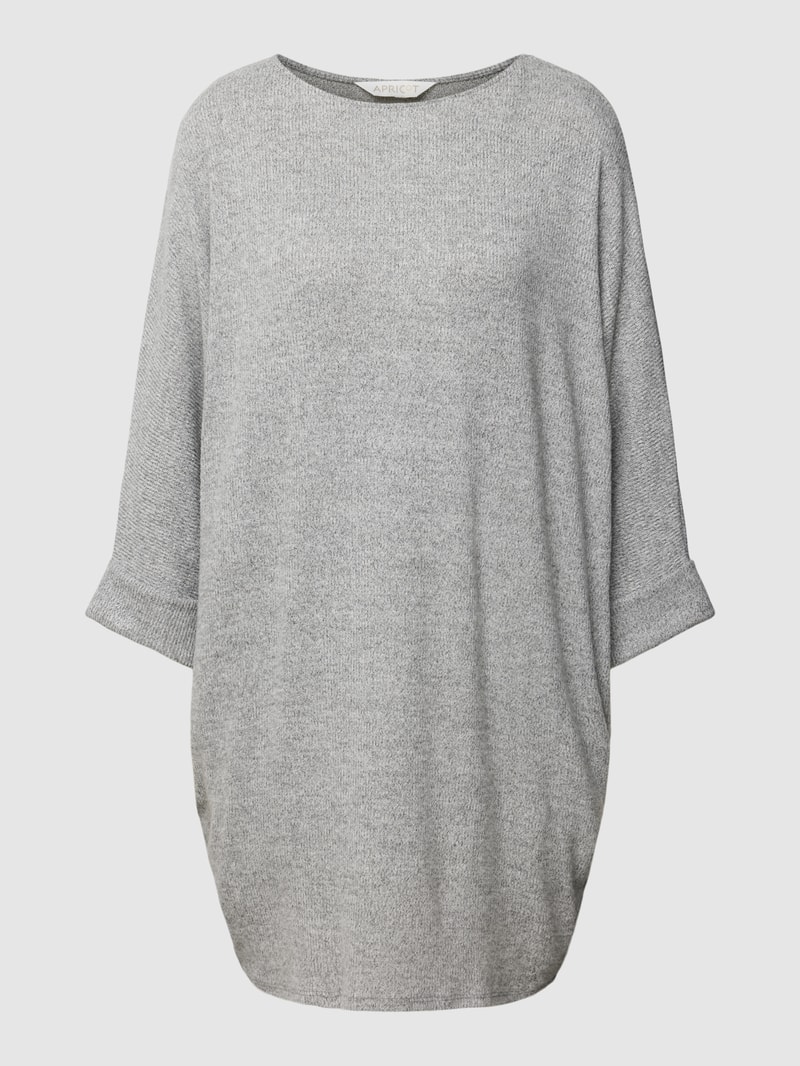 Oversized T-Shirt mit Rundhalsausschnitt in hellgrau meliert