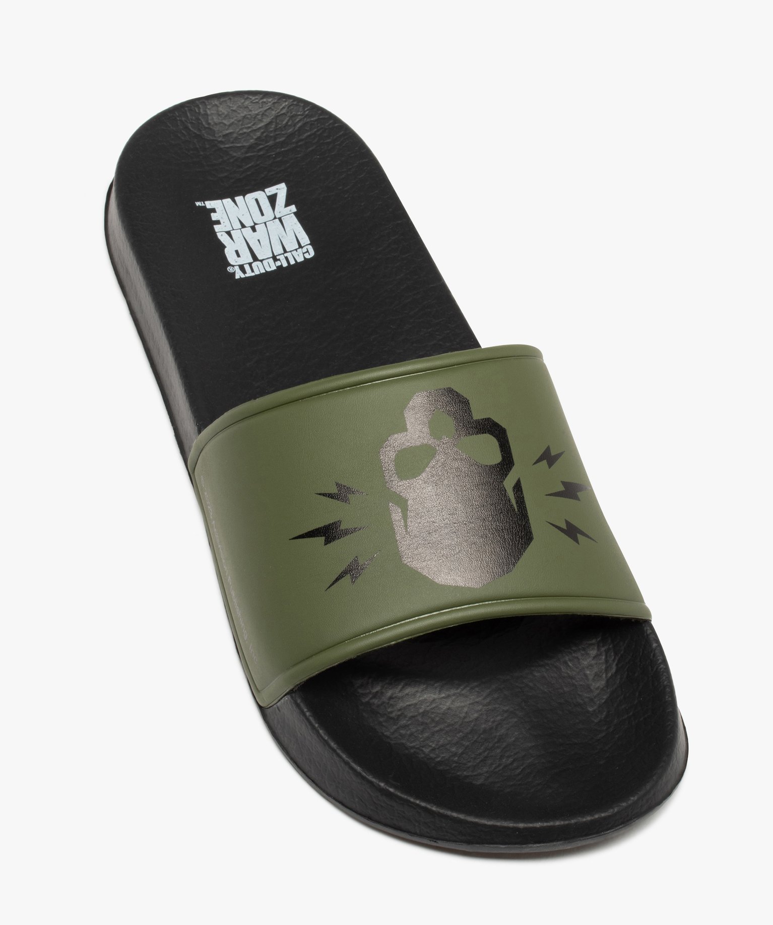 Mules de piscine homme à bandeau imprimé – Call of Duty kaki | GEMO