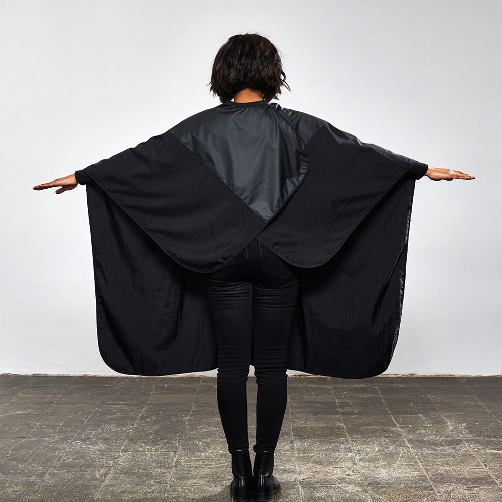Trend-Design Top Twin X Schneide- und Färbeumhang Schwarz