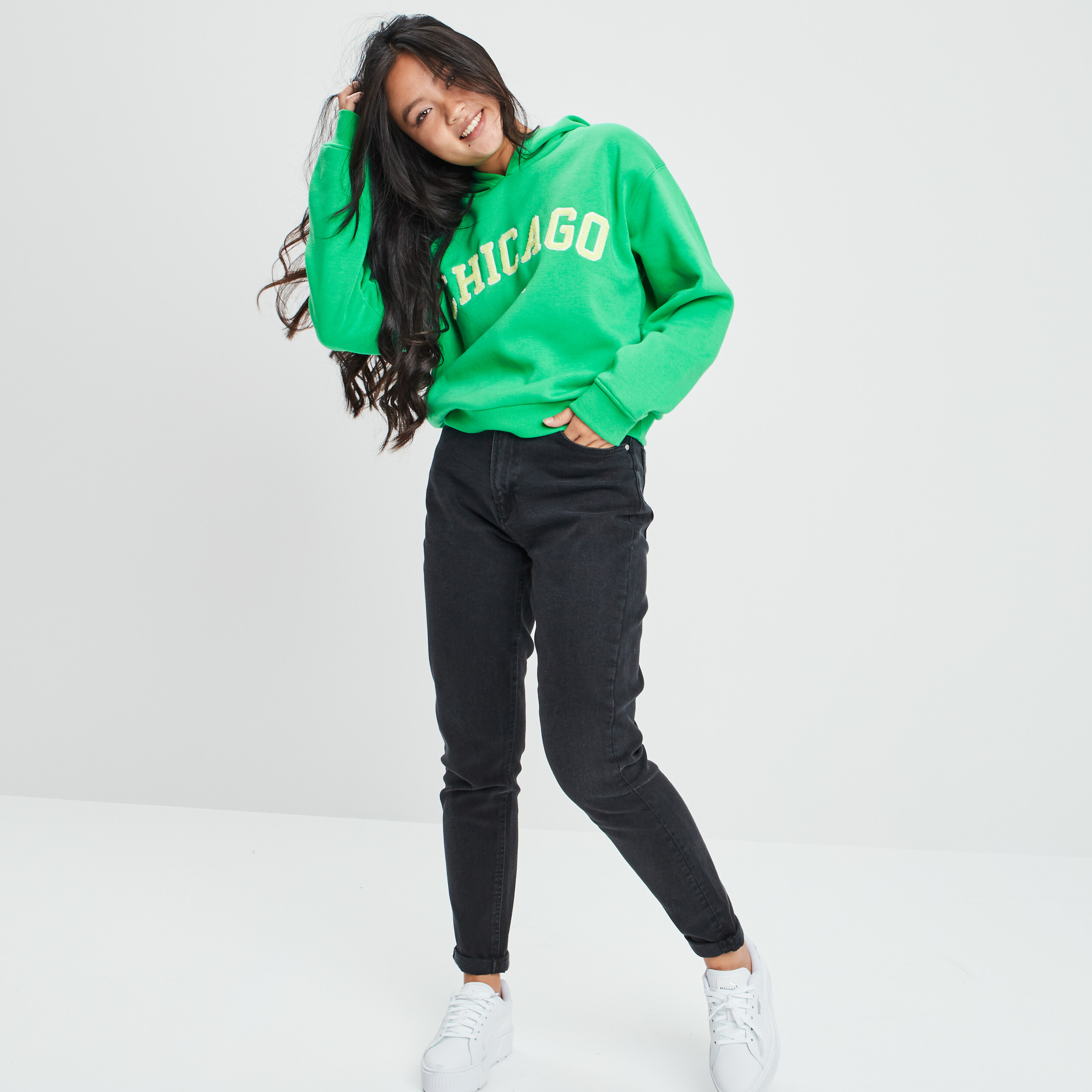 Sweat à capuche hoodie Creeks vert menthe femme | La Halle