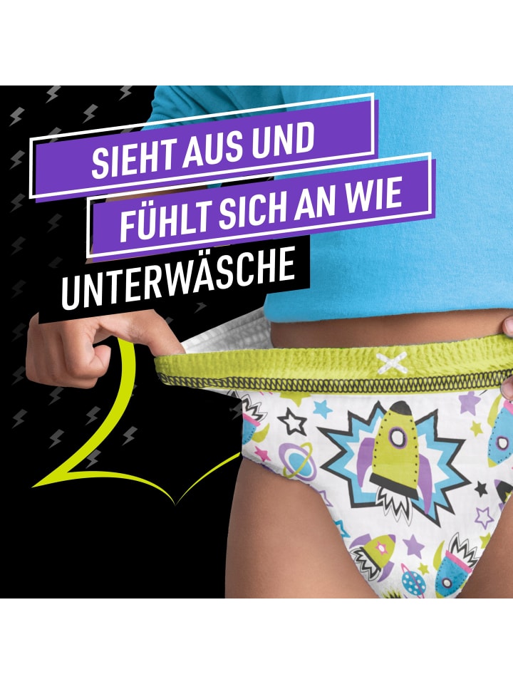 Pampers Ninjamas Pyjama Pants Raumschiff, 60 absorbierende Nachthöschen, 7 Jahre, 17kg-30kg günstig kaufen onesize