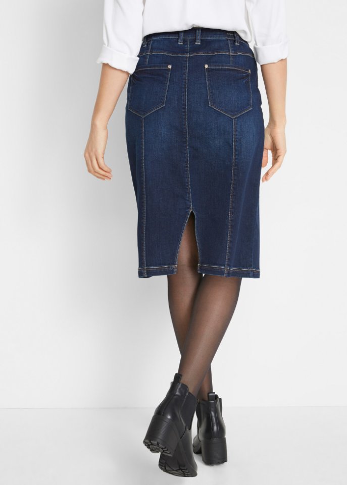 High-Waist-Stretch-Rock mit Bequembund
