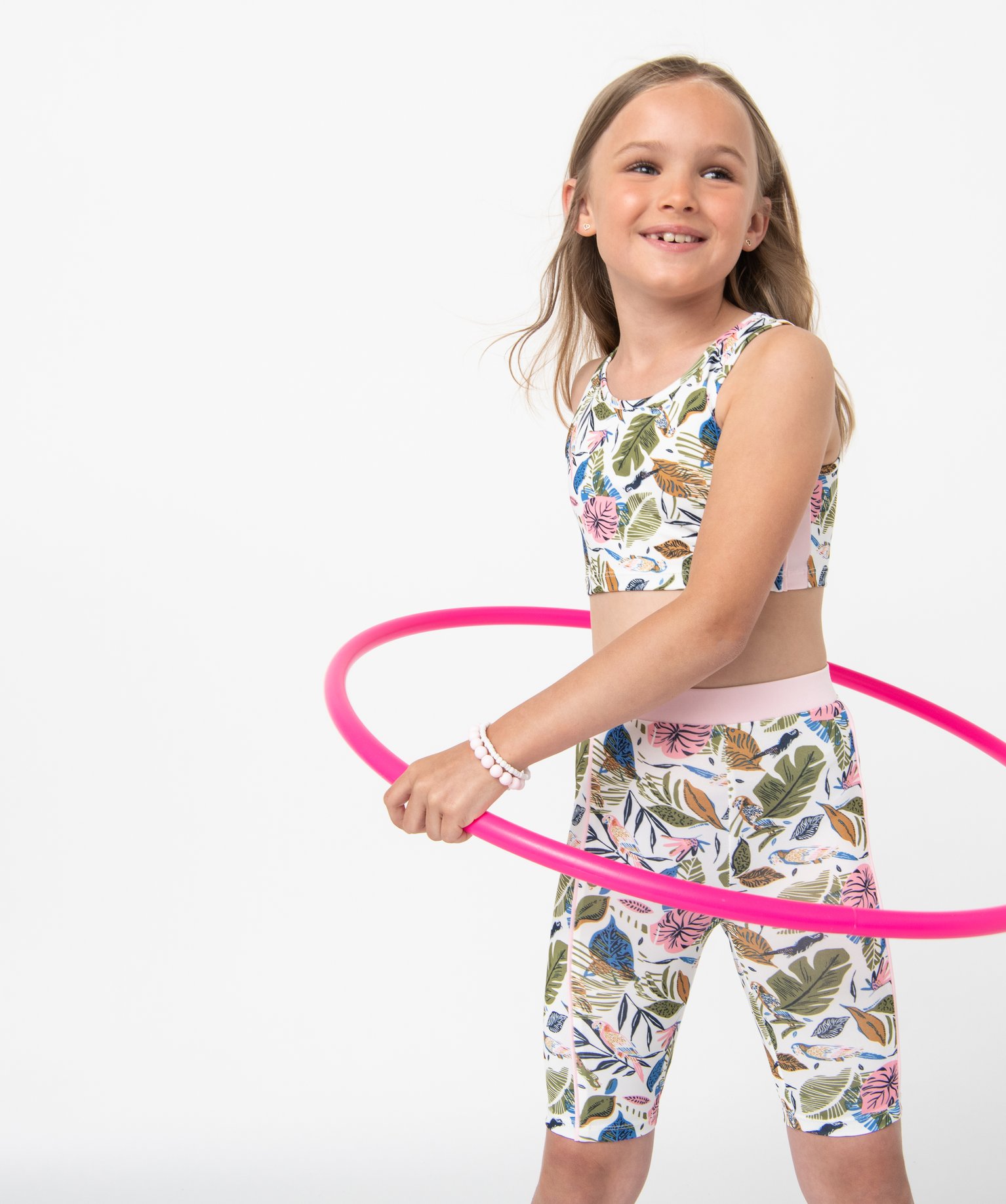 Débardeur de sport fille forme brassière ecru | GEMO