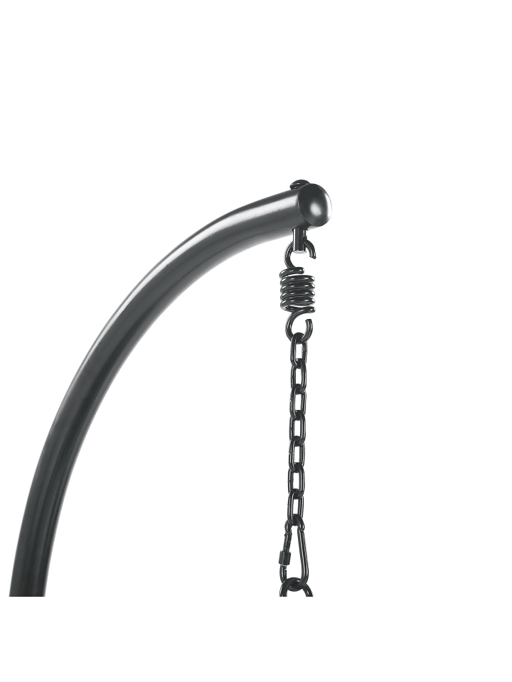 Beliani Hängesessel ALLERA in Schwarz/Grau - (W) 102 x (H) 199 x (L) 102 cm günstig kaufen onesize