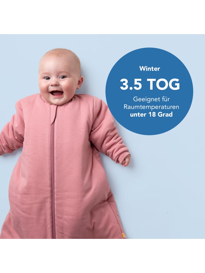 Schlummersack Babyschlafsack, 3.5 TOG in Rosa günstig kaufen 70 cm