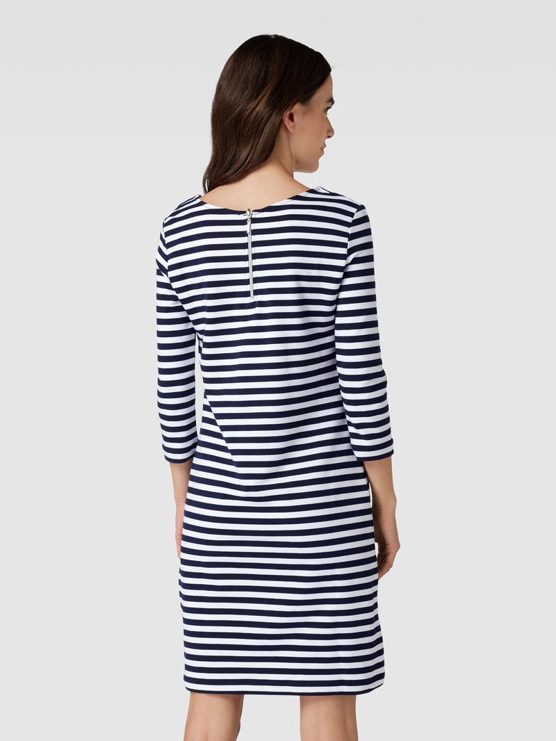 Minikleid mit Streifenmuster in dunkelblau