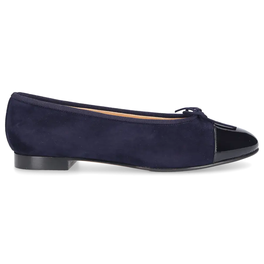 Unützer - Ballerinas 963011 Veloursleder Lackleder - blau
