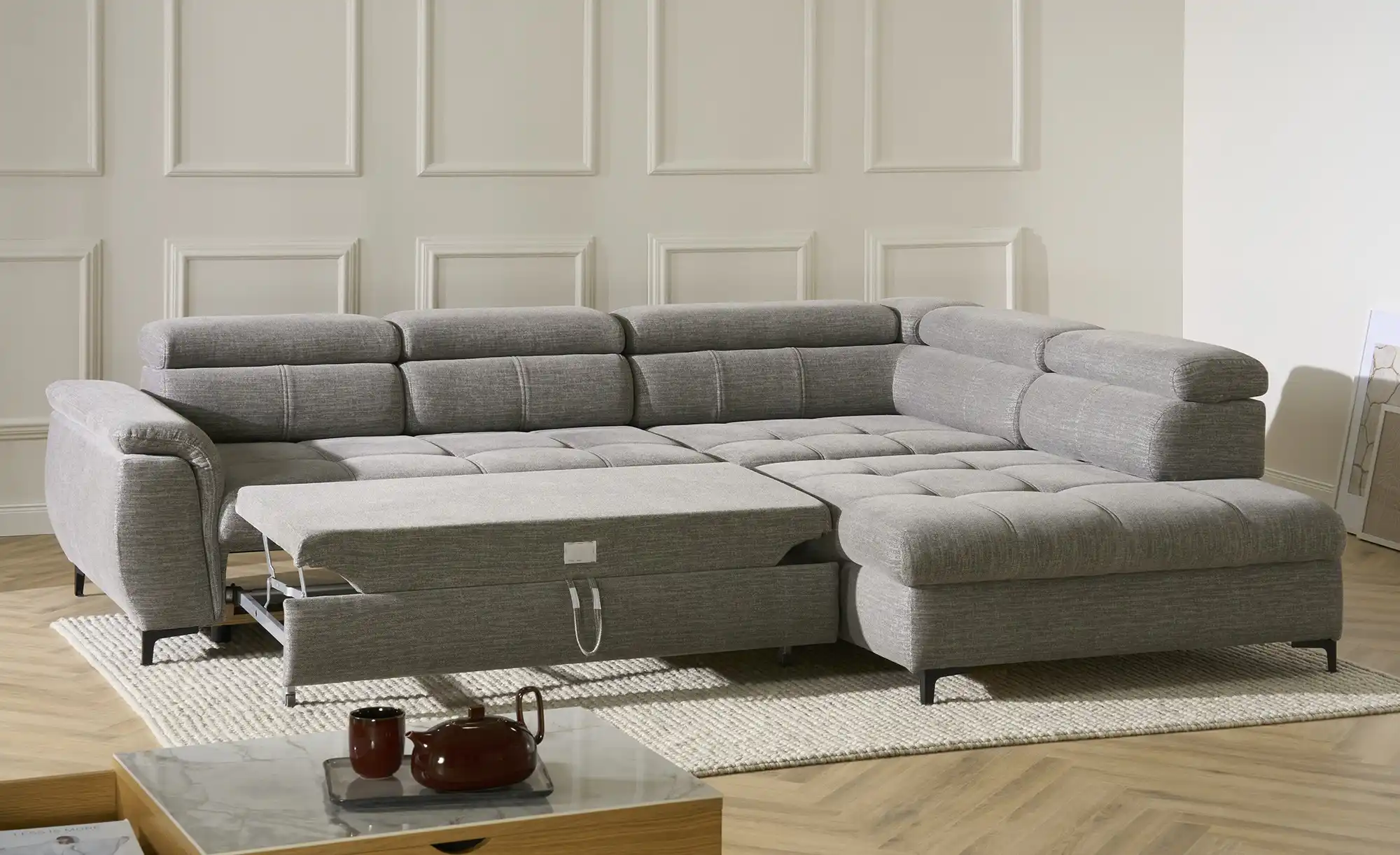Twist Ecksofa aus Flachgewebe Denvo