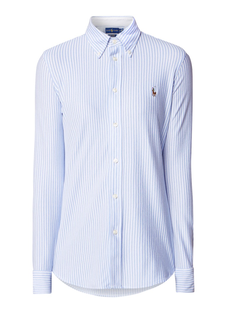 Ralph Lauren Heidi Oxford jersey blouse with striped design