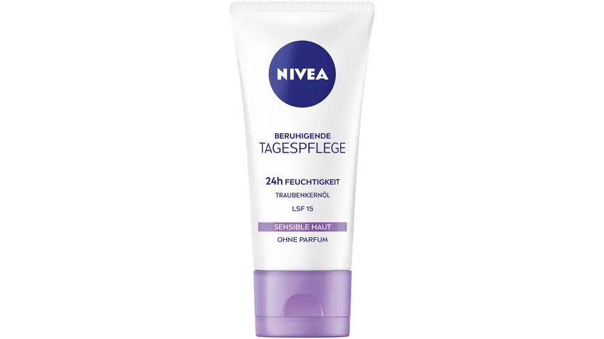 NIVEA Beruhigende Tagespflege 24h Feuchtigkeit Sensible Haut LSF15 50 ml