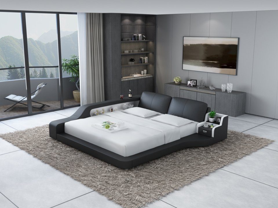 JVmoebel Bett Wasserbett Hotel Doppel Bett Lederbett Wasser LB8841