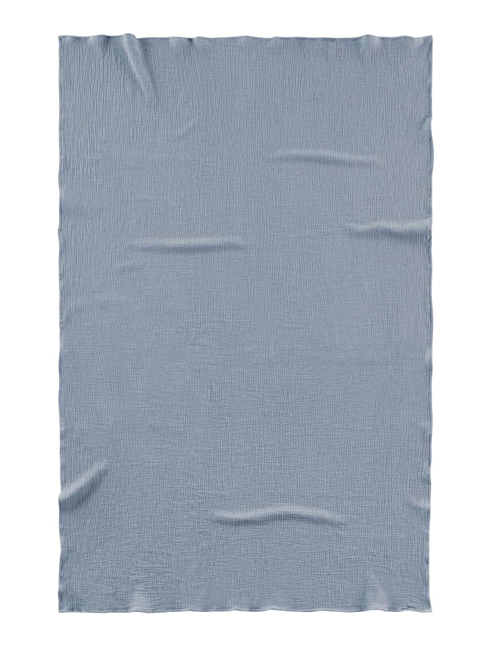 Biberna Wohndecke Musselin Sommerdecke in taubenblau günstig kaufen 150 x 200 cm