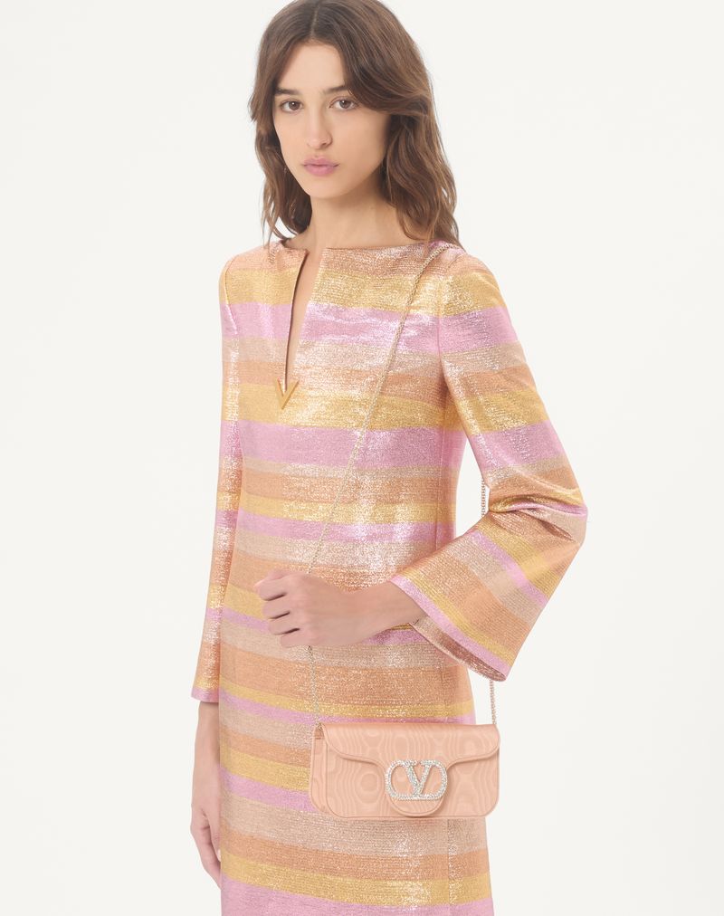 Vestido curto Lumiere Nocturne Barre em lurex
