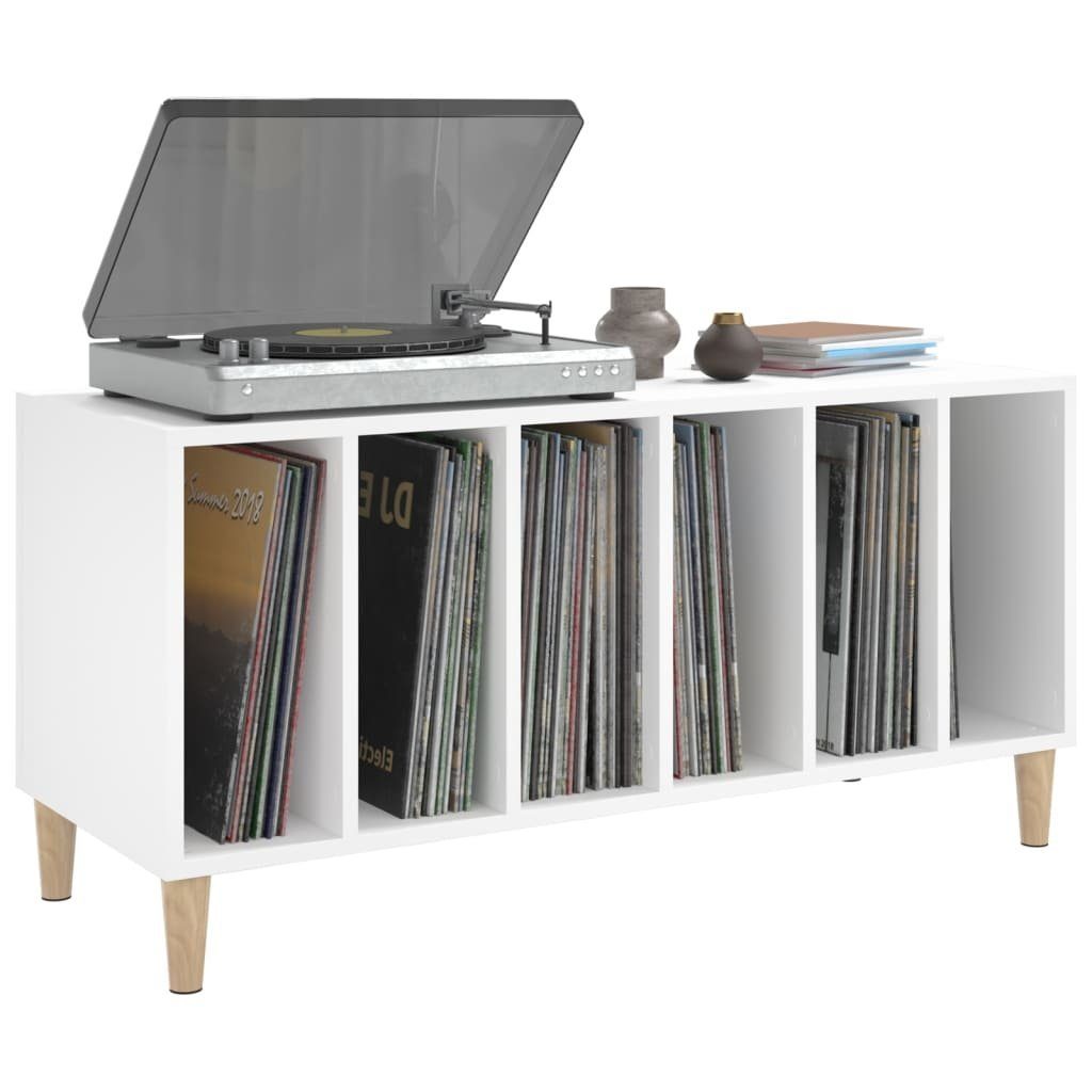 vidaXL Media-Regal Plattenschrank Weiß 100x38x48 cm Holzwerkstoff, 1-tlg.