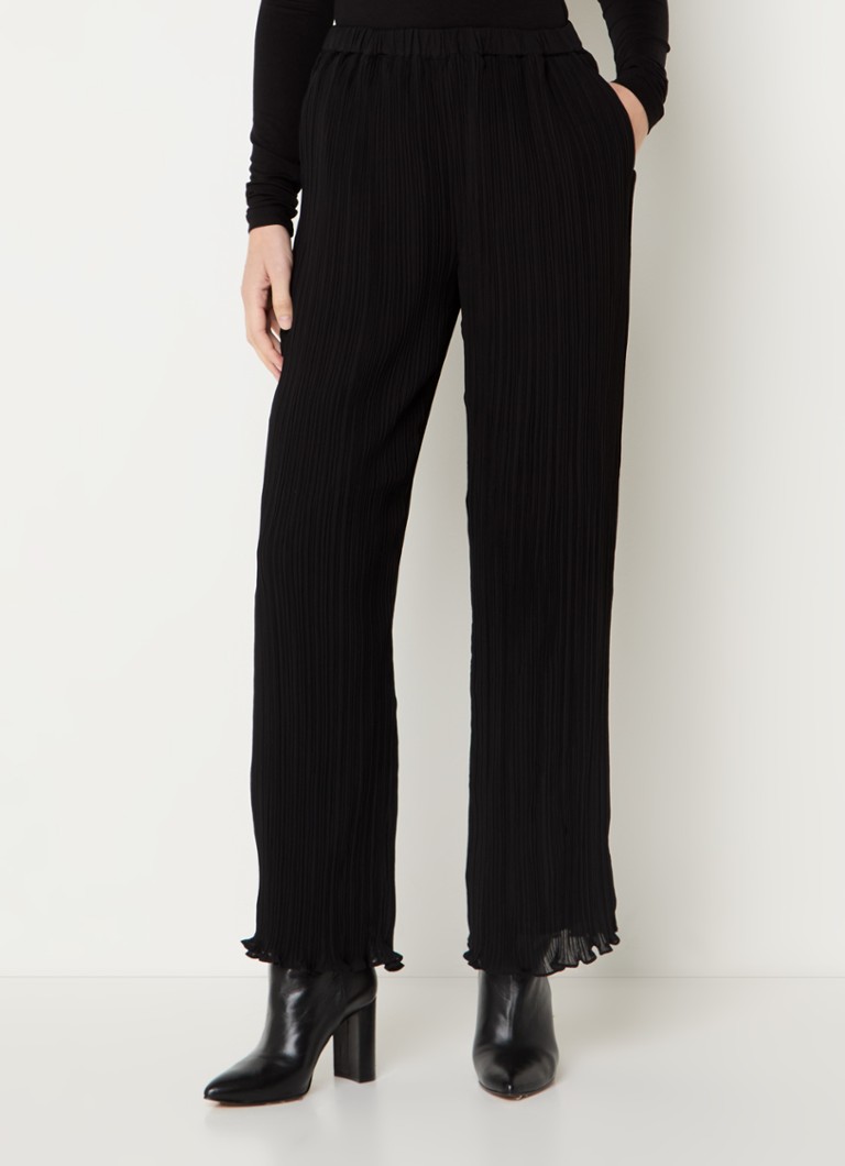 Pantaloni a pieghe a vita alta e gamba dritta di Claudie Pierlot Picha