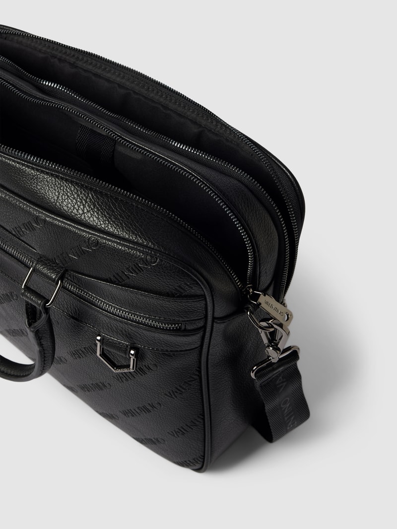Laptoptasche mit Allover-Logo in schwarz