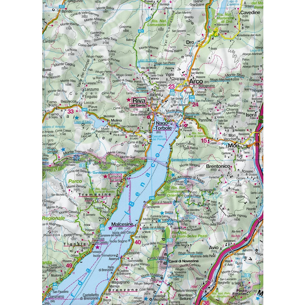 Gardasee - Iseosee 1 : 125 000 - Wanderkarte
