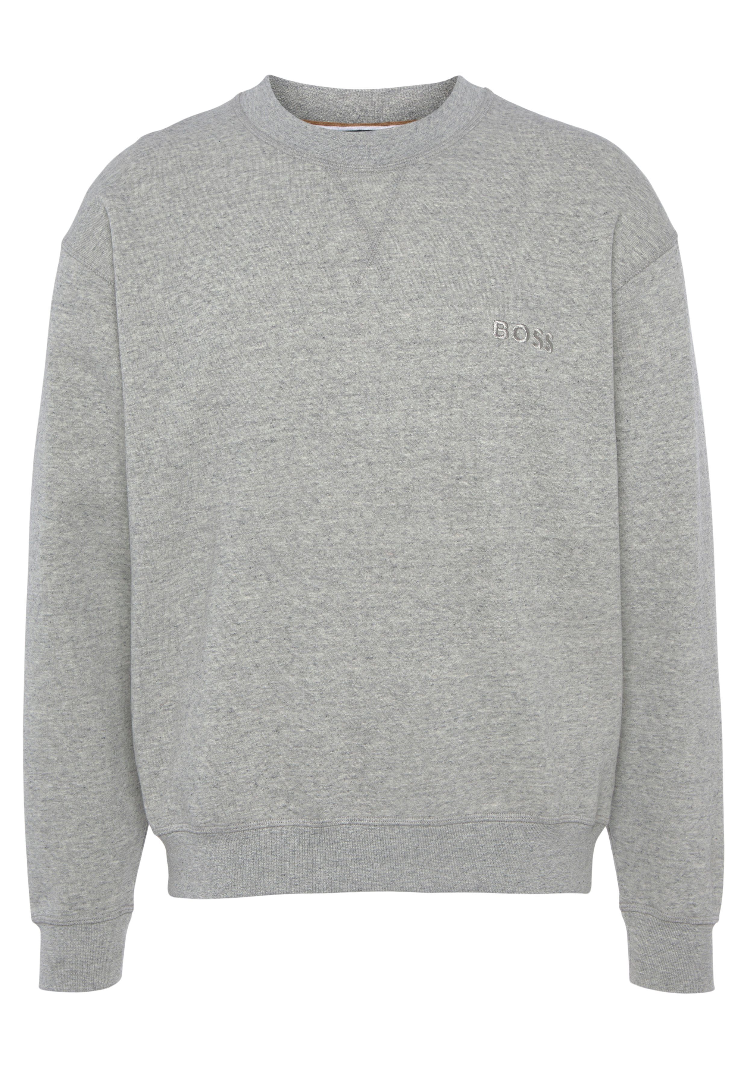 BOSS Sweatshirt Cozy Sweatshirt mit Logostickerei