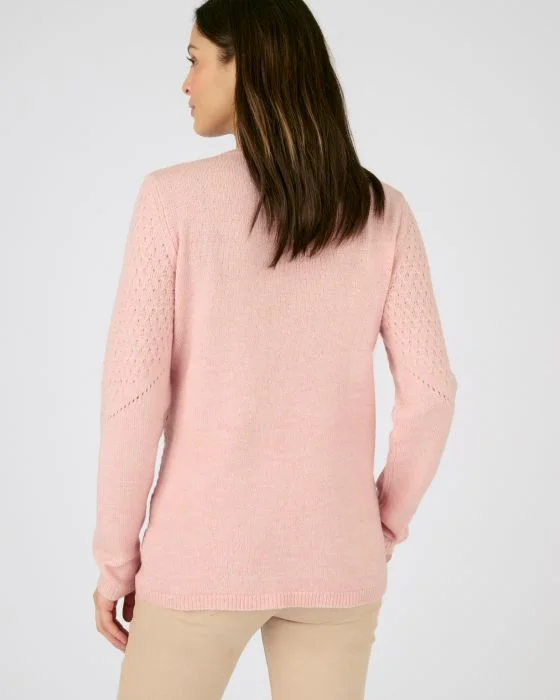 Pull maille ajourée et point fantaisie Thermolactyl